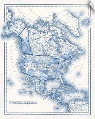 North America in Shades of Blue