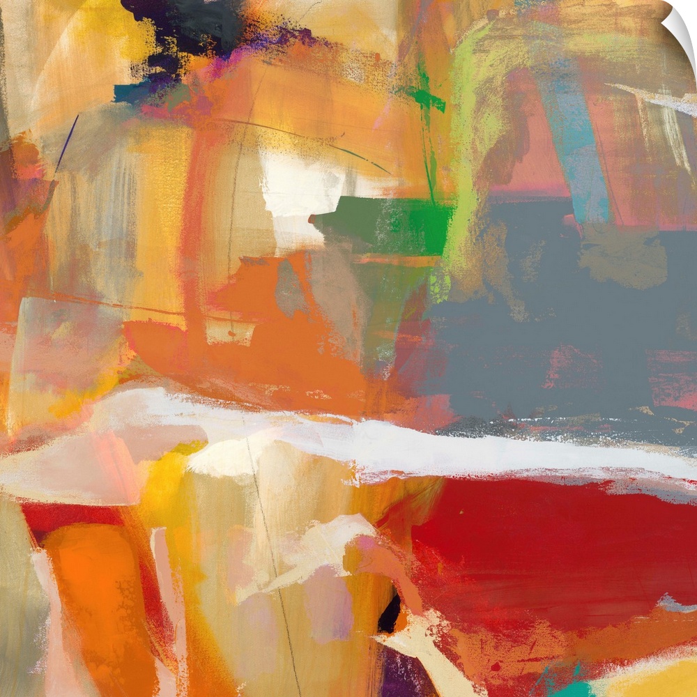 Abstract painting using warm tones.