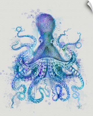 Octopus Rainbow Splash Blue