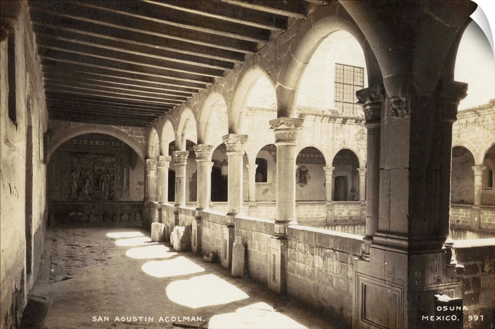 Photograph of the atrium in ex-convent of San Agustin de Acolman, Mexico.