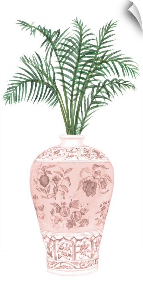 Palms In Pastel Vase II