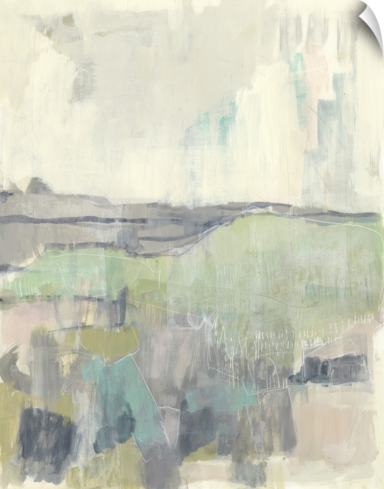 Abstract pastel landscape.