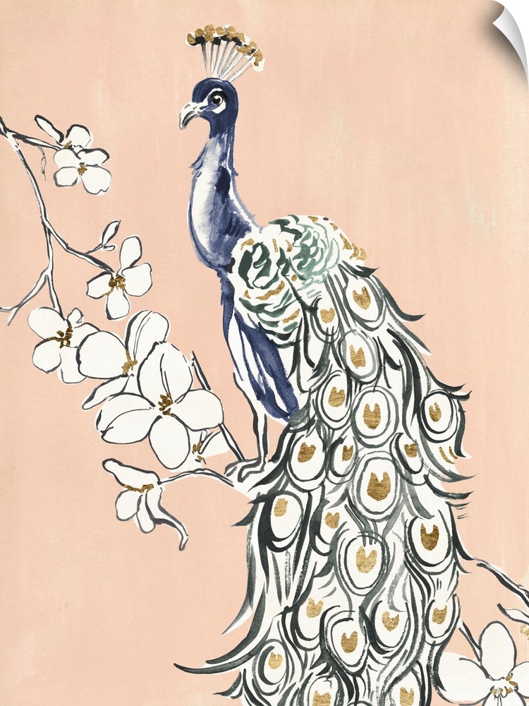Peacock In Gold IV