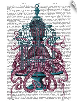 Pink Octopus in Cage