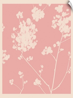 Pink Wildflower Silhouette I