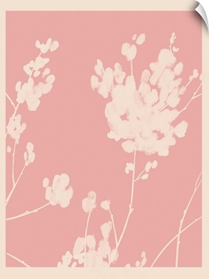 Pink Wildflower Silhouette II