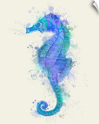 Seahorse Rainbow Splash Blue