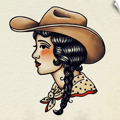 Traditional Tattoo Cowgirl II