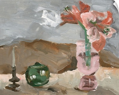 Vase Of Pink Flowers II
