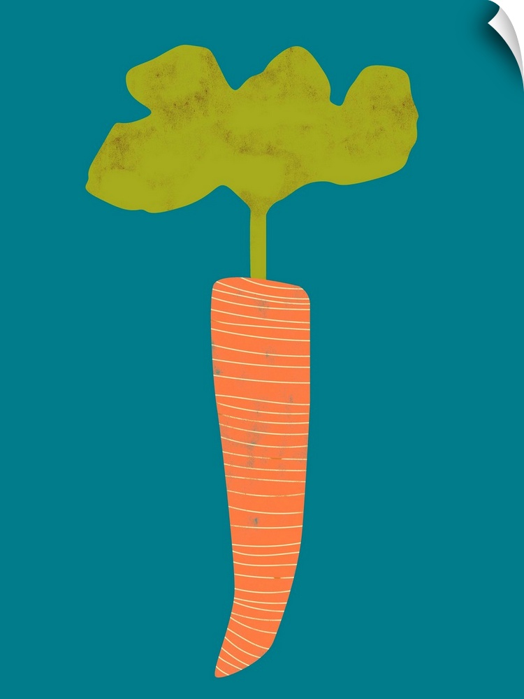 Fun and contemporary painting of a carrot.