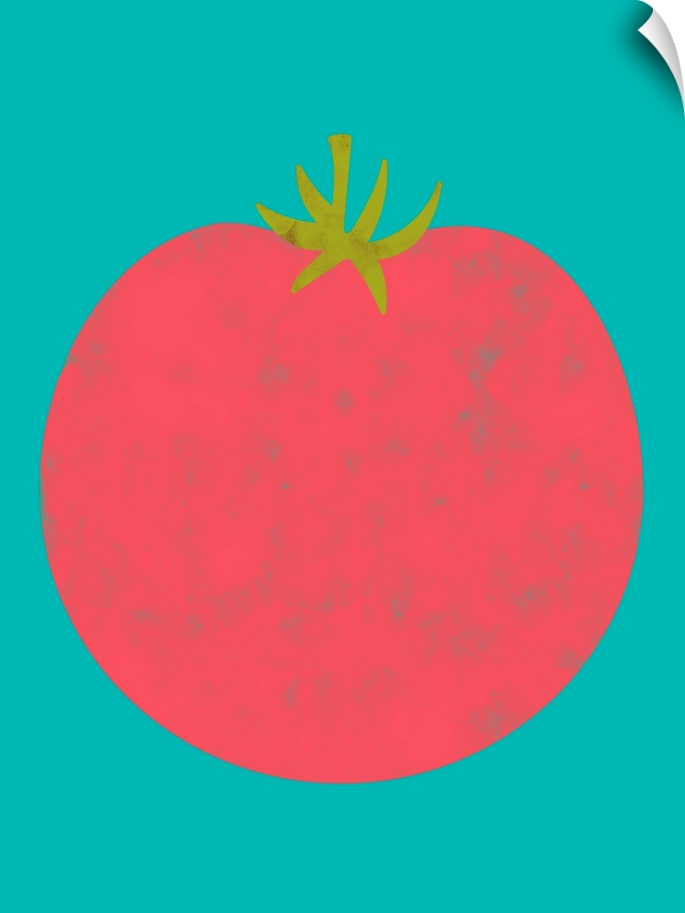 Fun and contemporary painting of a tomato.