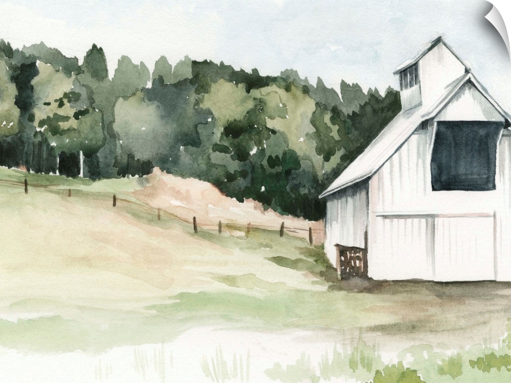 Watercolor Barn III