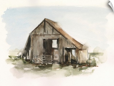 Watercolor Barn Study I