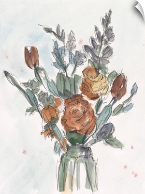 Watercolor Floral Arrangement II