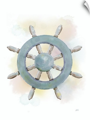 Watercolor Ship's Wheel