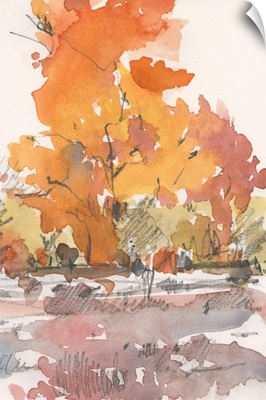 Watercolor Treeline Sketch II