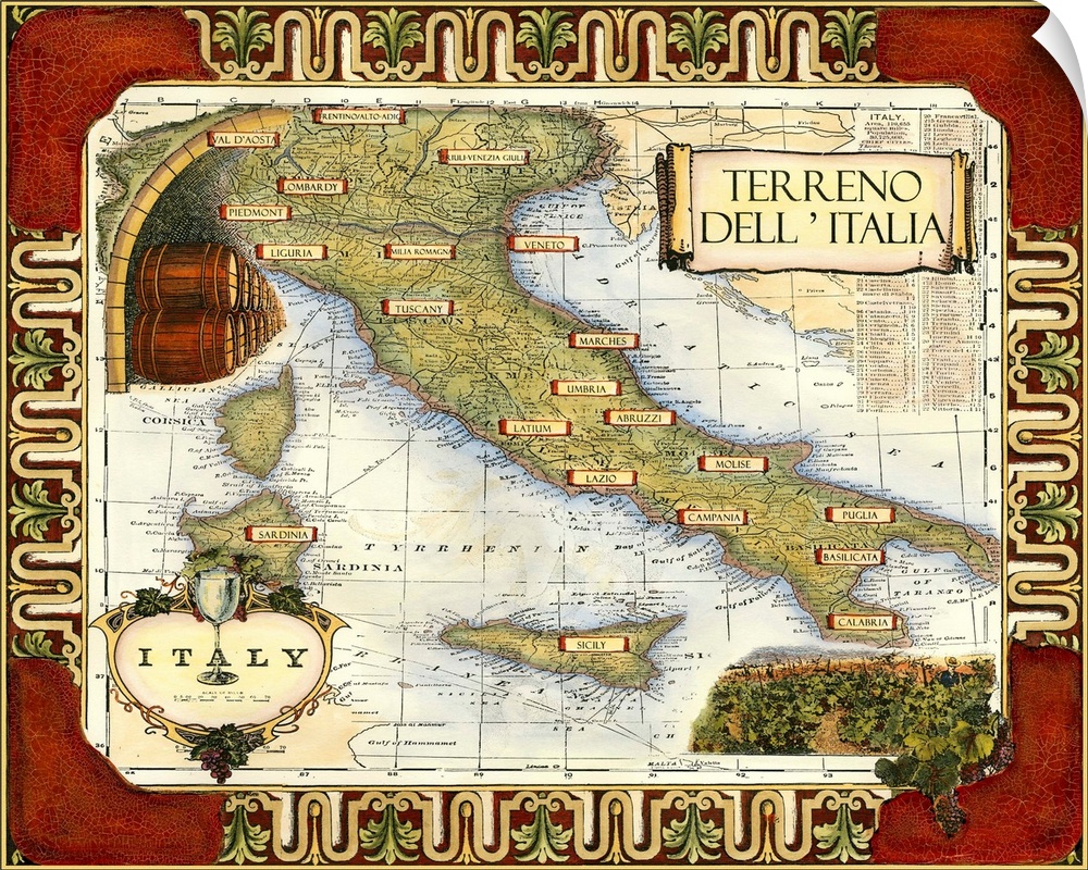 Wine Map of Italy on CGP