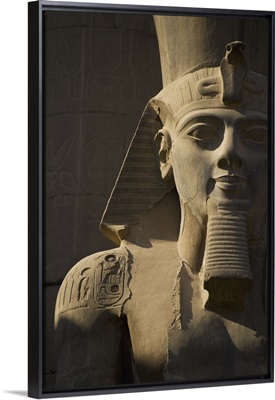Detail Of Head Of Pharaoh Statue; Luxor Temple, Egypt