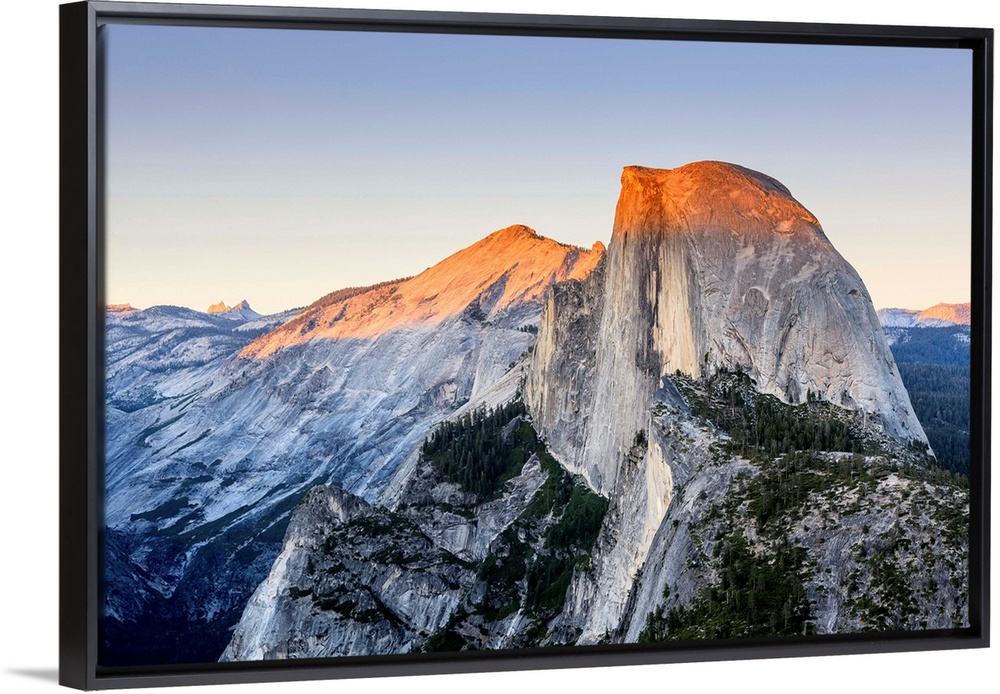 Half Dome at sunset from Glacier Point, Yosemite National Park, California, United States of America.