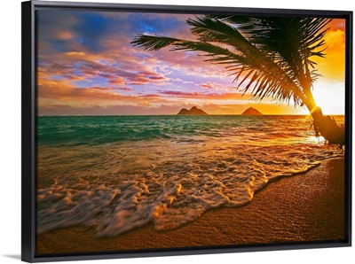 Hawaii, Oahu, Lanikai Beach At Sunrise