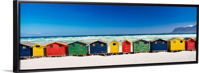 Row Of Beach Houses On Beach