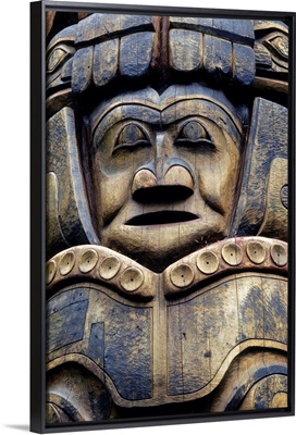 Tlingit Totem Pole, Sitka National Historic Park, Sitka, Alaska, Southeast, Summer