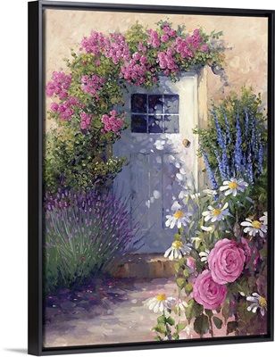 Pink Roses Around The Door