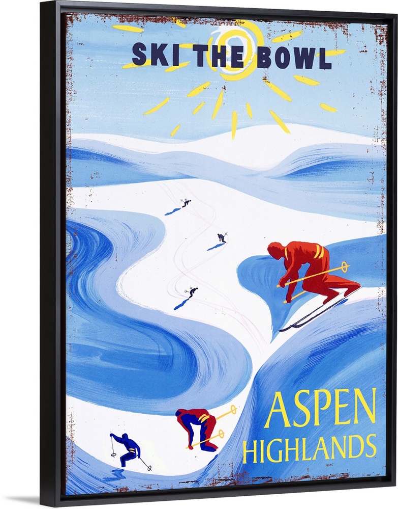 Aspen Highlands Vintage Advertising Poster
