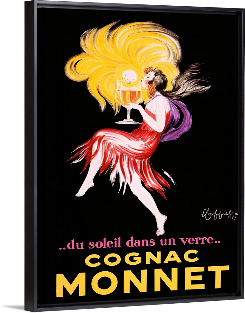 Cognac Monnet Vintage Advertising Poster