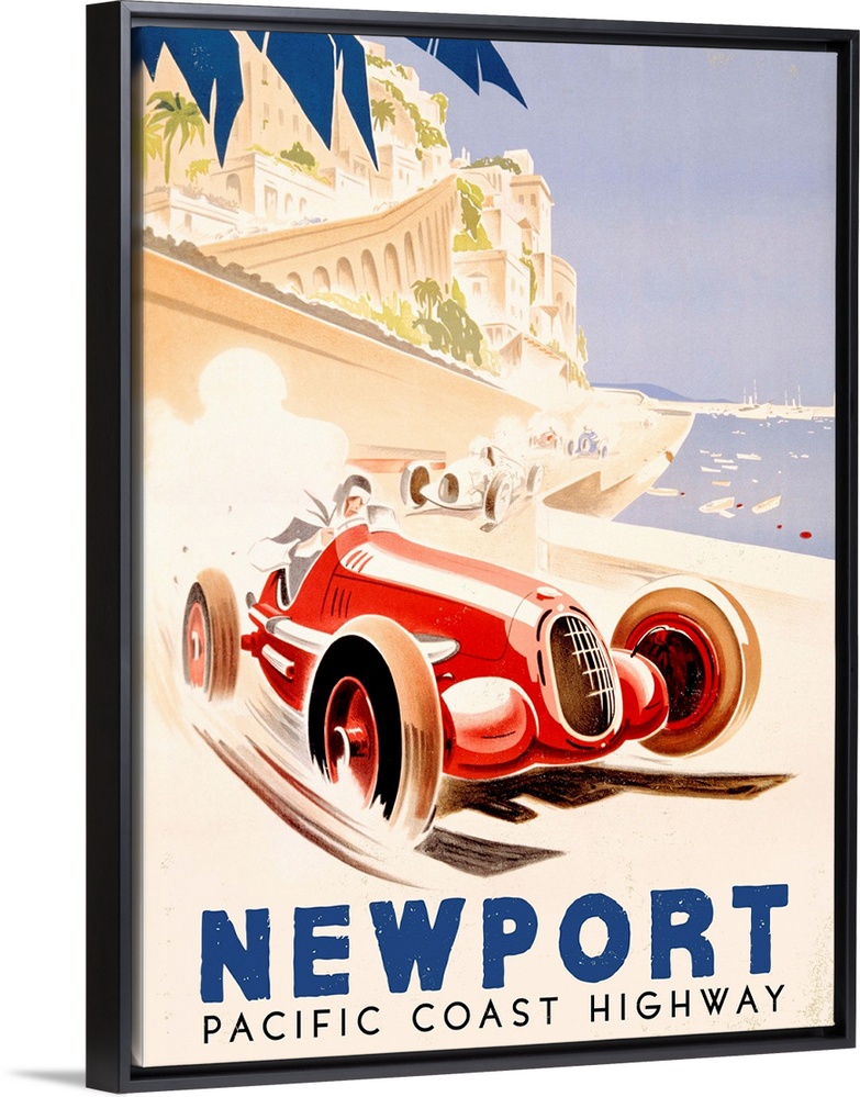 Pacific Coast Highway Vintage Advertising Poster