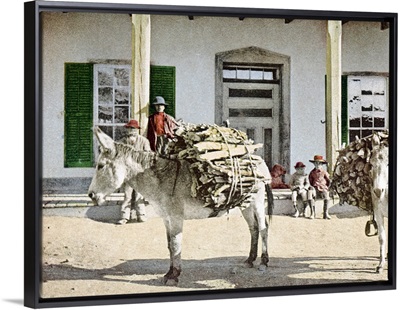 Packing Wood Santa Fe New Mexico Vintage Photograph