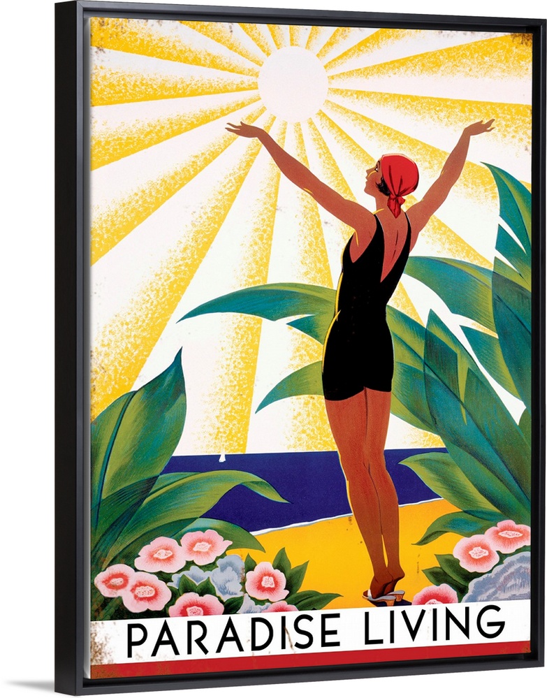 Paradise Living Vintage Advertising Poster