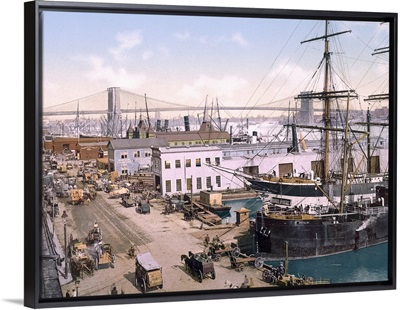 South Street and Brooklyn Bridge New York City