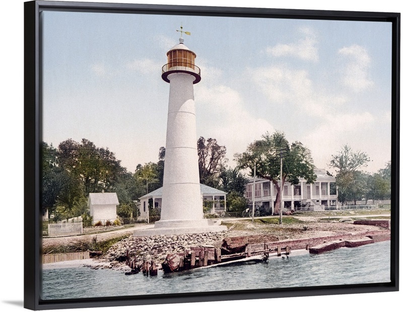 The Biloxi Light Biloxi Mississippi Vintage Photograph