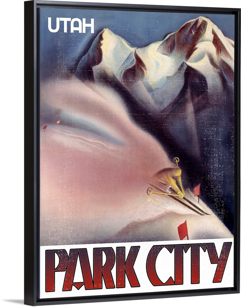 Utah Park City Vintage Advertising Poster