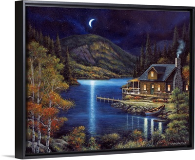 Moonlit Cabin
