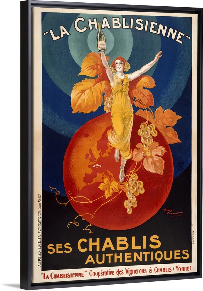 Vintage Advertising Poster - La Chablisienne Solid-Faced Canvas Print