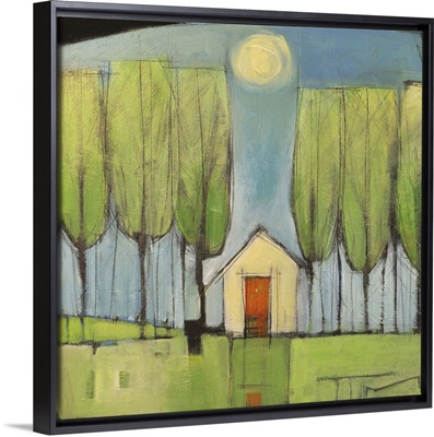 Yellow House In Woods