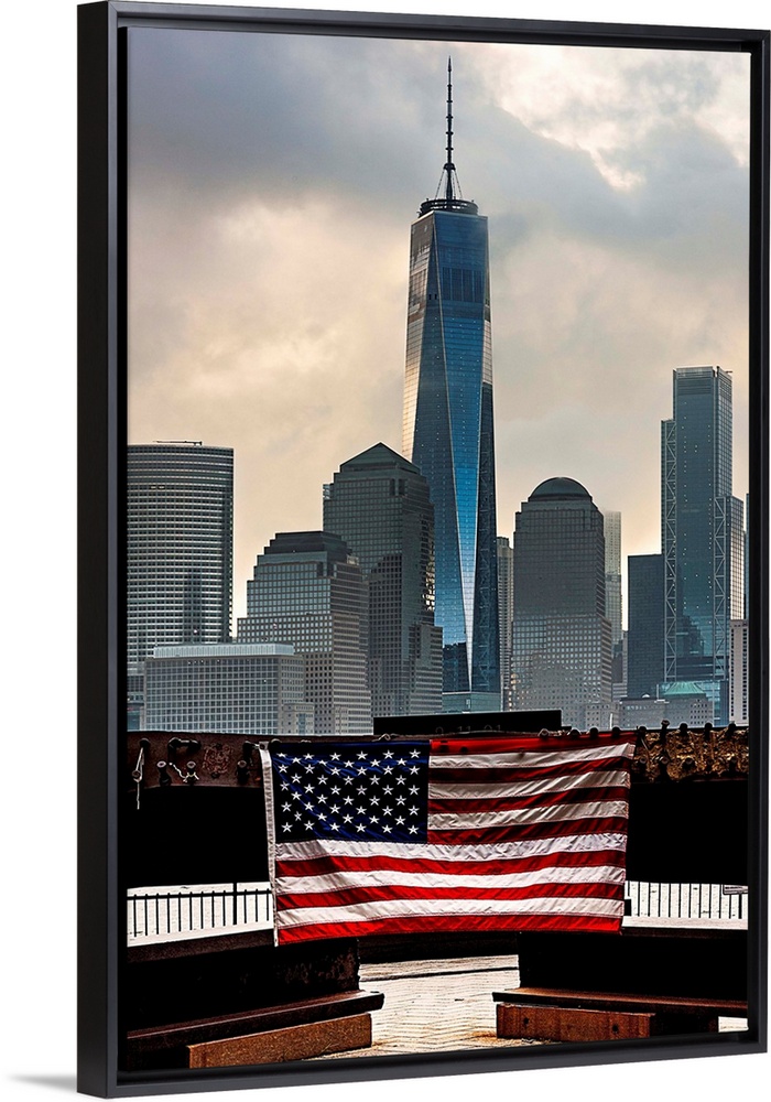 Freedom Tower And The Flag