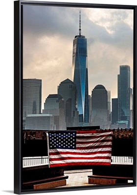 Freedom Tower And The Flag