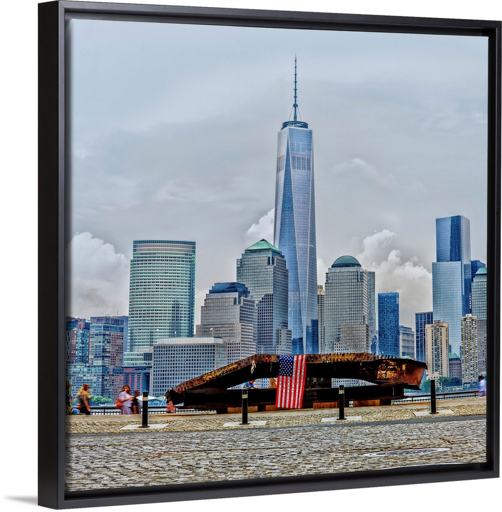 Freedom Tower And The Flag