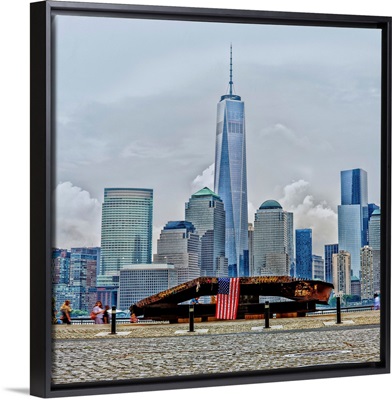 Freedom Tower And The Flag