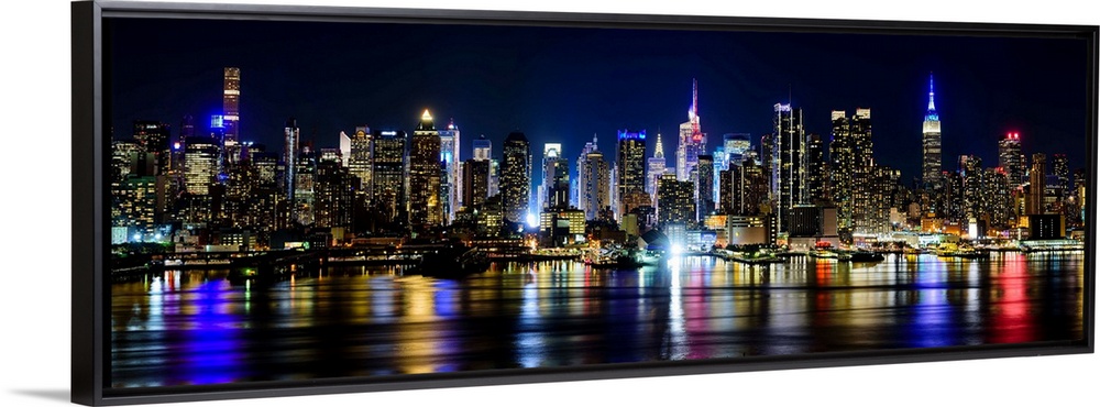 Manhattan Panoramic View At Night