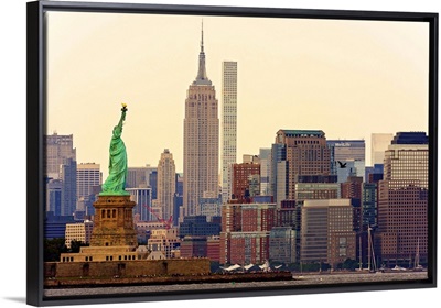 Statue Of Liberty And Empire State Buillding