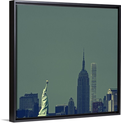 Statue Of Liberty And Empire State Buillding