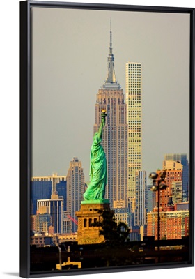 Statue Of Liberty And Empire State Buillding