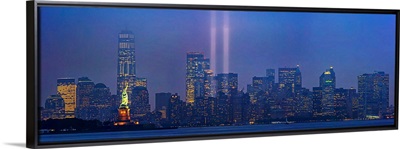 Tribute In Light Panoramic View With Lower Manhattan From New Jersey