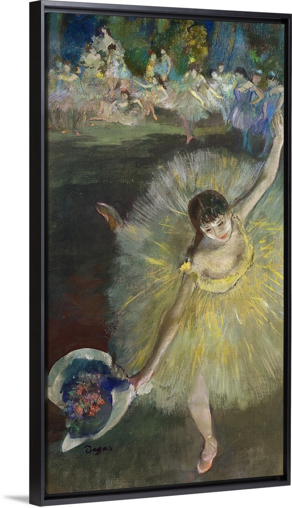XIR370 End of an Arabesque, 1877 (oil & pastel on canvas)  by Degas, Edgar (1834-1917); oil and pastel on canvas; 67.4x38 ...