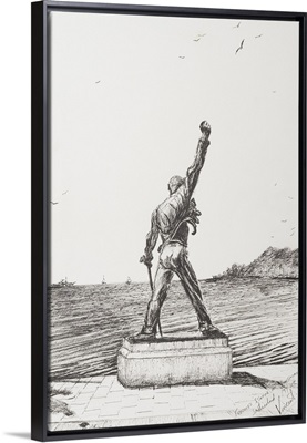 Freddie Mercury Statue, Montreux, Switzerland. 2009