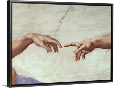 Hands of God and Adam, detail from The Creation of Adam